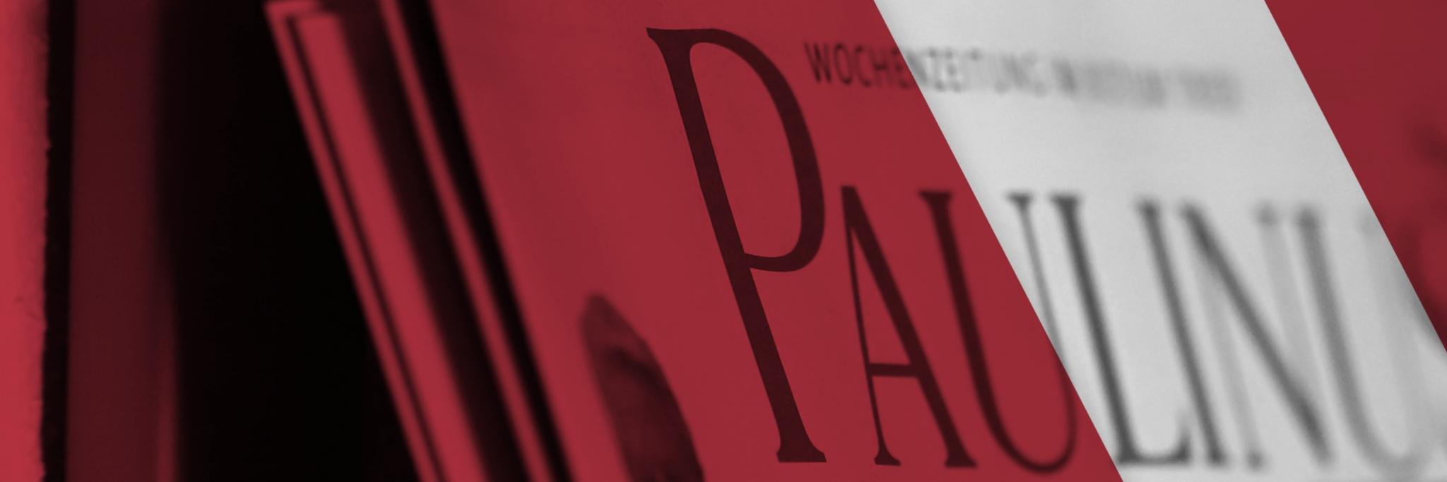 Man sieht ein Banner mit einem roten Hintergrund und mit Zeitungen. Darüber steht 'Weitere Nachrichten gibt es im gemeinsamen Newsportal von Paulinus und Bistum Trier. (c) Bianca Taufall Man sieht ein Banner mit einem roten Hintergrund und mit Zeitungen. Darüber steht 'Weitere Nachrichten gibt es im gemeinsamen Newsportal von Paulinus und Bistum Trier.